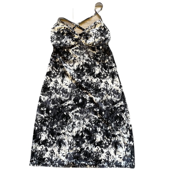 ❤️ ATHLETA ZUMMA BLACK & WHITE SWIM DRESS SIZE XS NEW - Picture 1 of 7